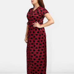 Be You Women Printed Maxi Nightdress Set