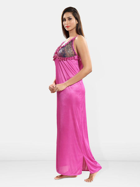 Be You Set of 2 Satin Maxi Wrap Nightdress