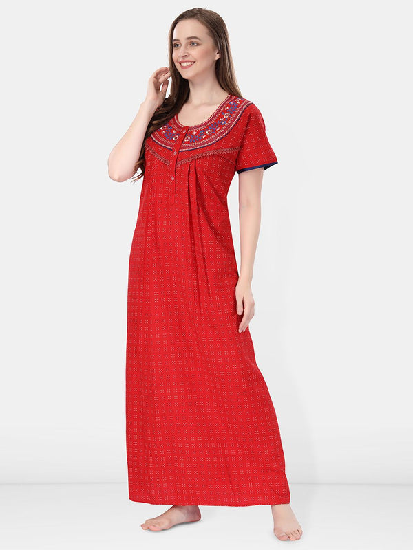Be You Embroidered Maxi Nightdress