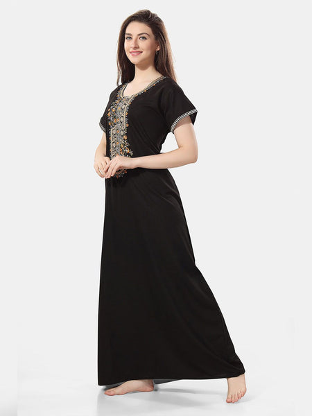 Be You Floral Embroidered Maxi Nightdress