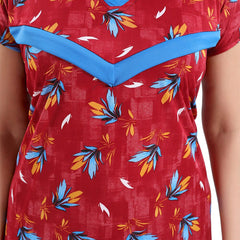 Be You Floral Printed Satin Feeding & Maternity Nightdress