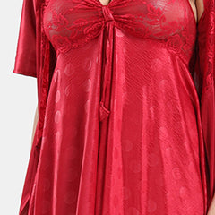 Be You Satin Wrap Nightdress With Robe