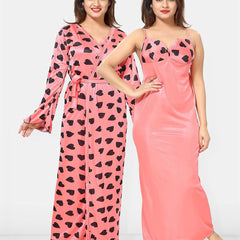 Be You Women Set Of 2 Printed Maxi Nightdress