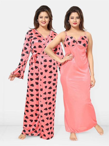 Be You Women Set Of 2 Printed Maxi Nightdress