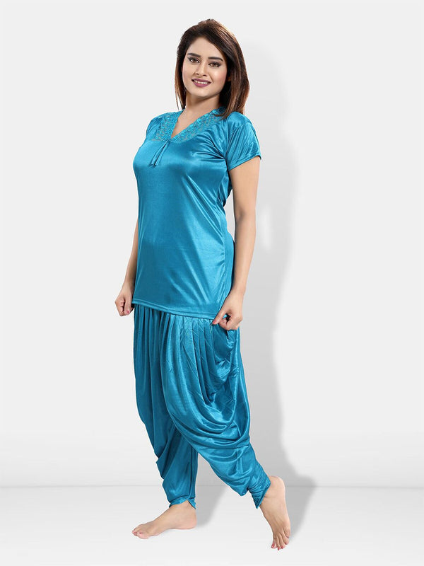 Be You 6 Pieces Satin Maxi Nightwear Set