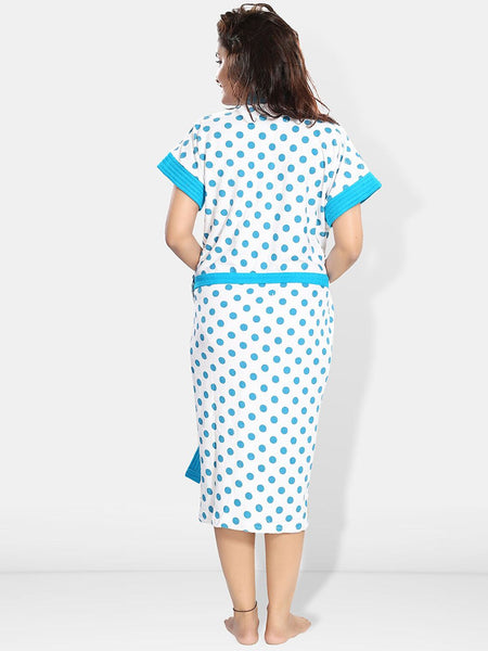 Be You Women Printed Cotton Anti-bacterial Super Soft Bath Robe With Belt
