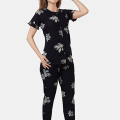 Be You Floral Printed Shirt And Pyjama Night Suit