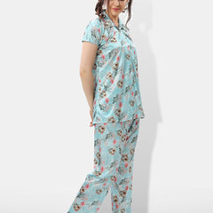 Be You Floral Printed Satin Night suit