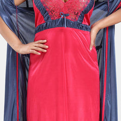 Be You Satin Wrap Nightdress With Robe