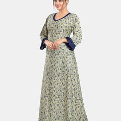 Be You Floral Printed V-Neck Satin Maxi Nightdress
