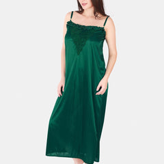 Be You Floral Lace Shoulder Straps Satin Maxi Nightdress With Robe