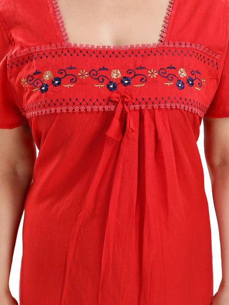 Be You Floral Embroidered Maxi Nightdress