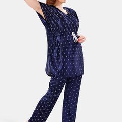 Be You Conversational Printed Satin Night Suit