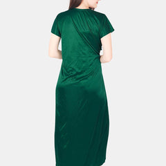 Be You Floral Lace Shoulder Straps Satin Maxi Nightdress With Robe