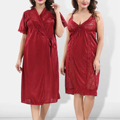 Be You Maroon Nightdress