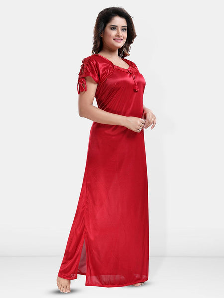 Be You Square Neck Satin Maxi Sweat Nightdress
