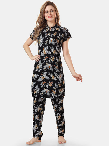 Be You Floral Printed Night Suit
