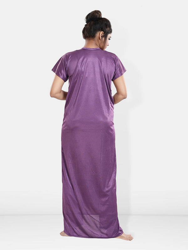 Be You Maxi Satin Wrap Nightdress With Robe