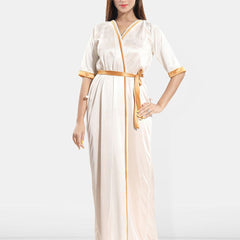 Be You Women Sleeveless Satin Maxi Nightdress With Robe