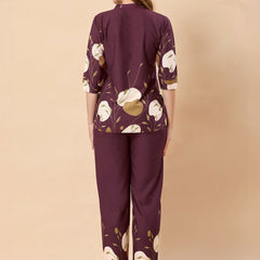 Be You Printed Top With Trousers Co-Ords