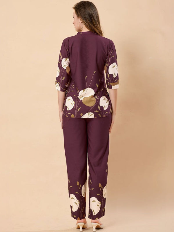 Be You Printed Top With Trousers Co-Ords