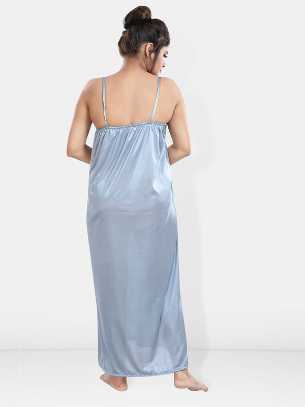 Be You Maxi Satin Wrap Nightdress With Robe