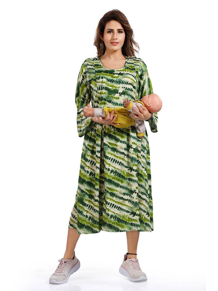 Be You Abstract Printed A Line Maternity Dress