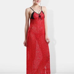 Be You Self Designed Shoulder Straps Satin Maxi Nightdress With Robe
