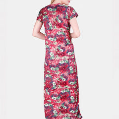 Be You Printed Satin Maternity Maxi Nightdress