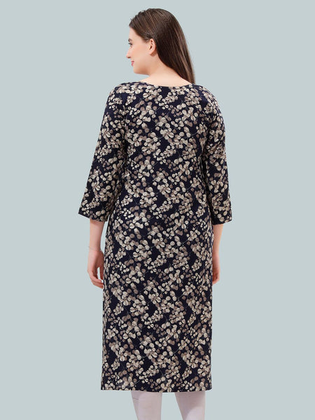 Be You Women Foil Printed Maternity Kurta