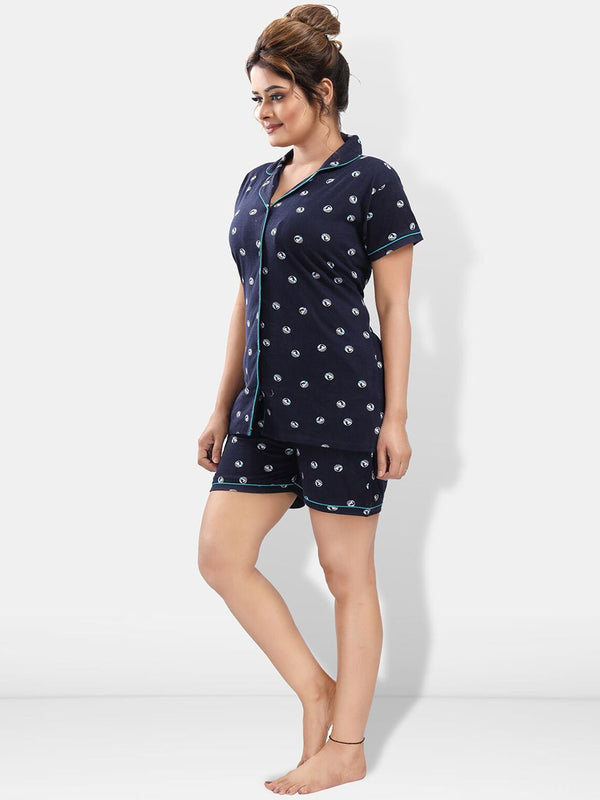 Be You Geometric Printed Night suit