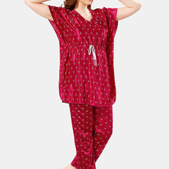 Be You Conversational Printed Satin Night Suit