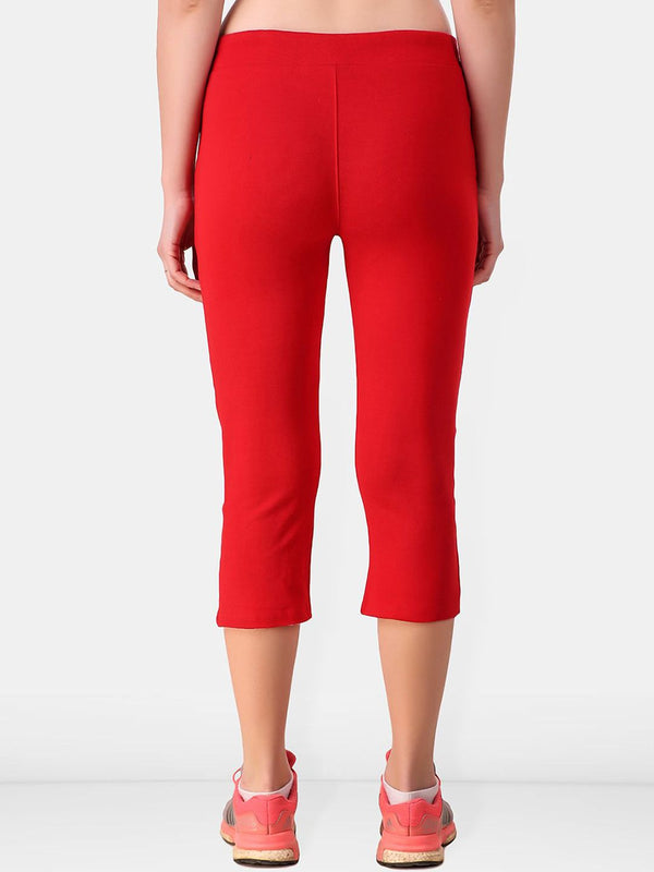 Be You Women Solid Three Fourth-Length Gym Tights
