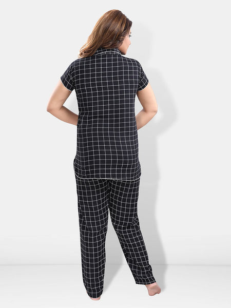 Be You Women Checked Night suit