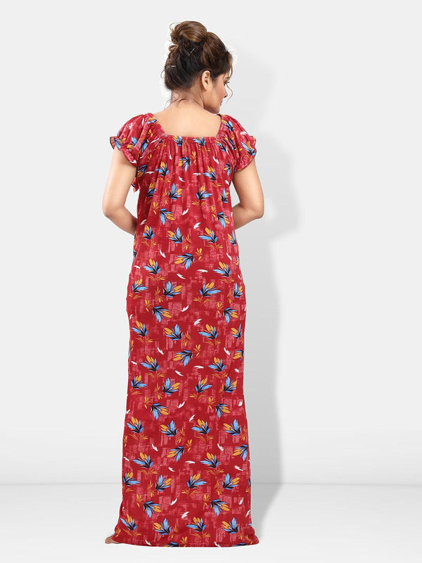 Be You Floral Printed Satin Maxi Nightdress