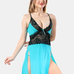 Be You Self Design Shoulder Straps Net Baby Doll With Briefs