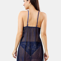 Be You Net Lace Insert High-Low Baby Doll