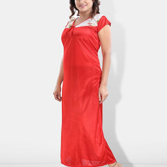 Be You Floral Printed Satin Maxi Nightdress with Robe
