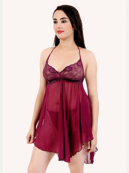 Be You Shoulder Straps Net Baby Doll