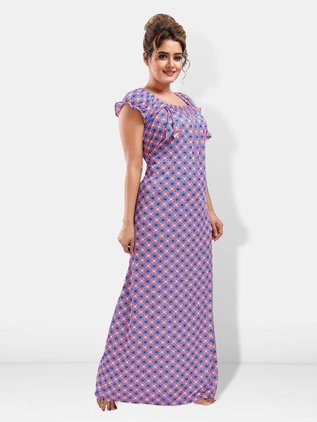 Be You Floral Printed Satin Maxi Nightdress