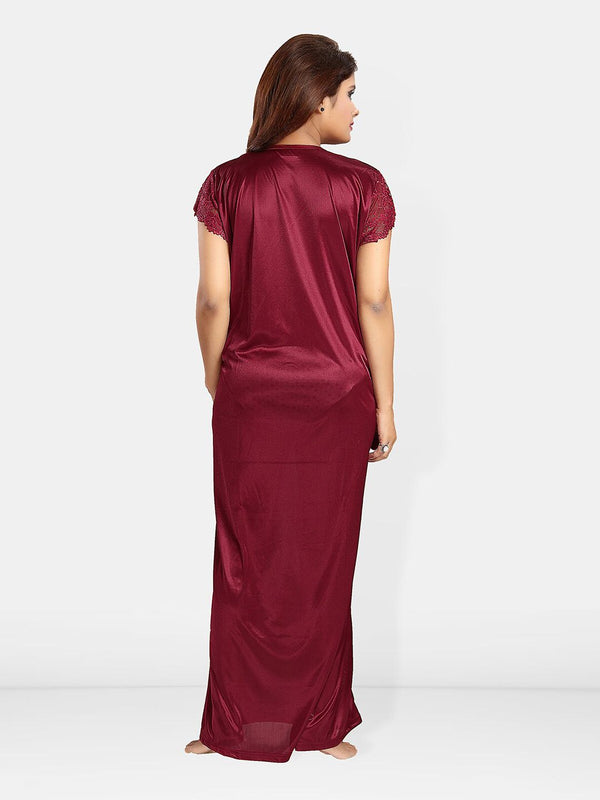 Be You Lace Satin Maxi Nightdress