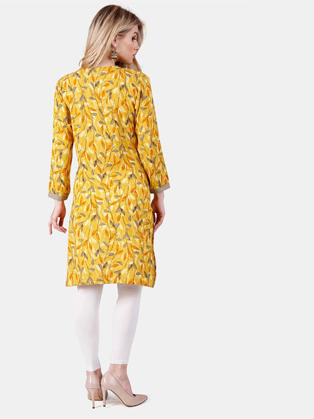Be You Floral Printed Maternity Straight Kurta