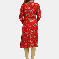Be You Floral Printed Maternity Straight Kurta