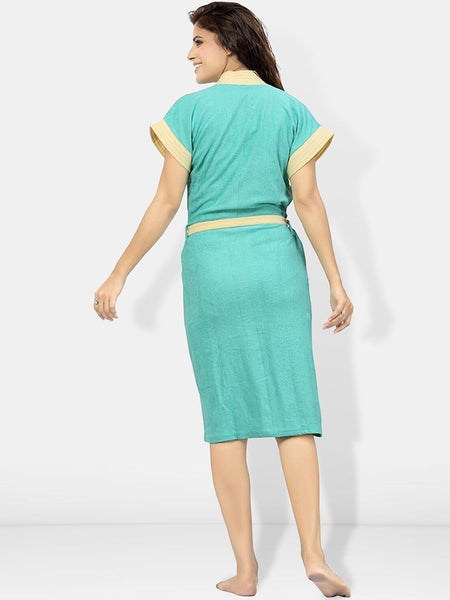 Be You Women Cotton Anti-bacterial Super Soft Bath Robe With Belt