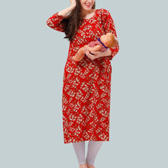 Be You Women Floral Printed Maternity Kurta