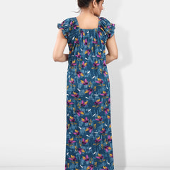 Be You Floral Printed Satin Maxi Nightdress