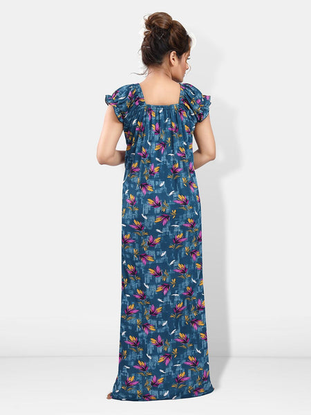 Be You Floral Printed Satin Maxi Nightdress