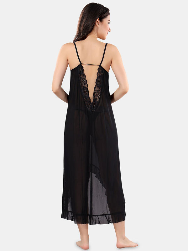 Be You High-Low Hem Net Shoulder Straps Baby Doll