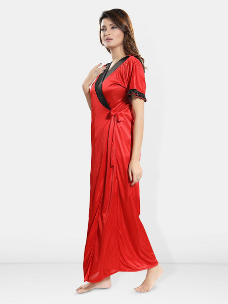 Be You Satin Maxi Wrap Nightdress