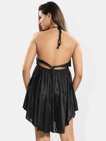 Be You Satin Halter Neck Baby Doll
